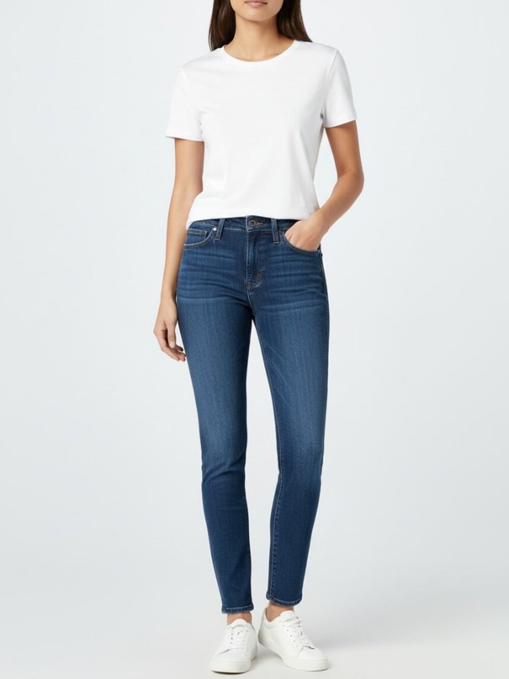 J.Crew 9" High Rise Skinny Jeans – Blue, All-Day Stretch, Slim Fit NEW - Picture 2 of 4